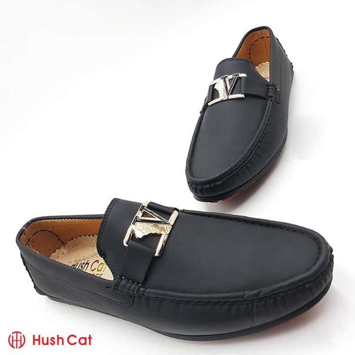 Mens Executive Casual V Buckle Shoes Men Loafers