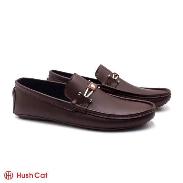Mens Mat Brown Leather Loafers Men Loafers