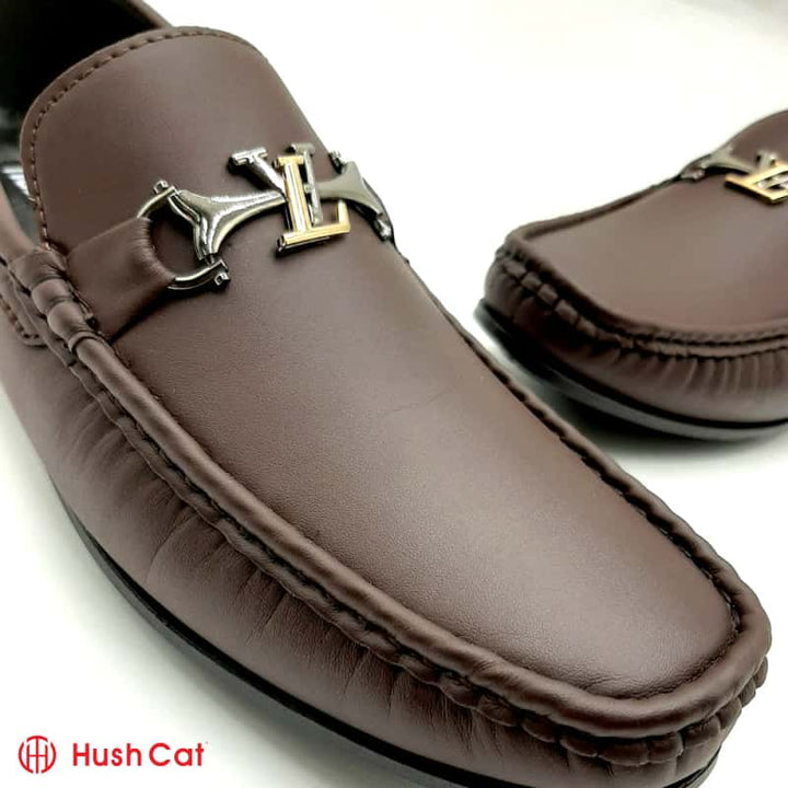 Mens Executive Casual Lv Buckle Shoes Men Loafers