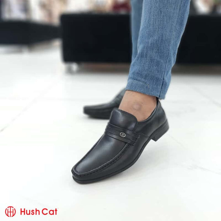 Hush Cat Black Mocassino Leather Shoes Formal Shoes