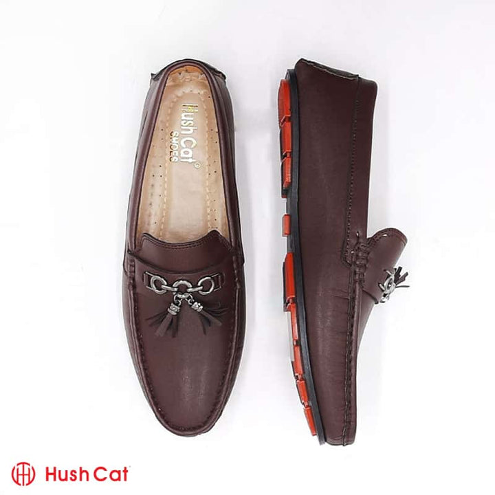 Mens Brown Tussle Cow Leather Loafers Men Loafers