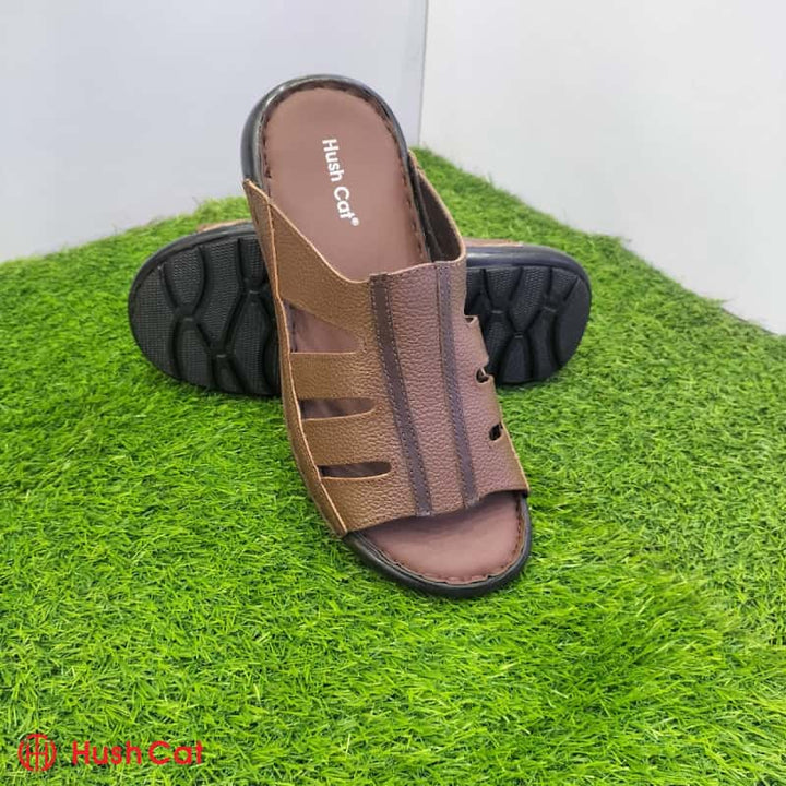 Men’s Brown Mild Leather Slipper