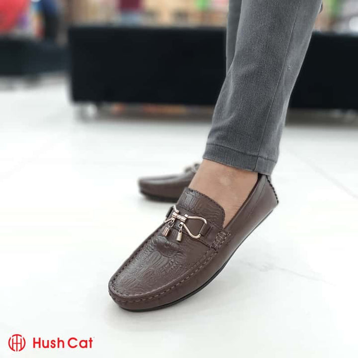 Hush Cat Brown Tussle Cow Leather Loafers Men Loafers