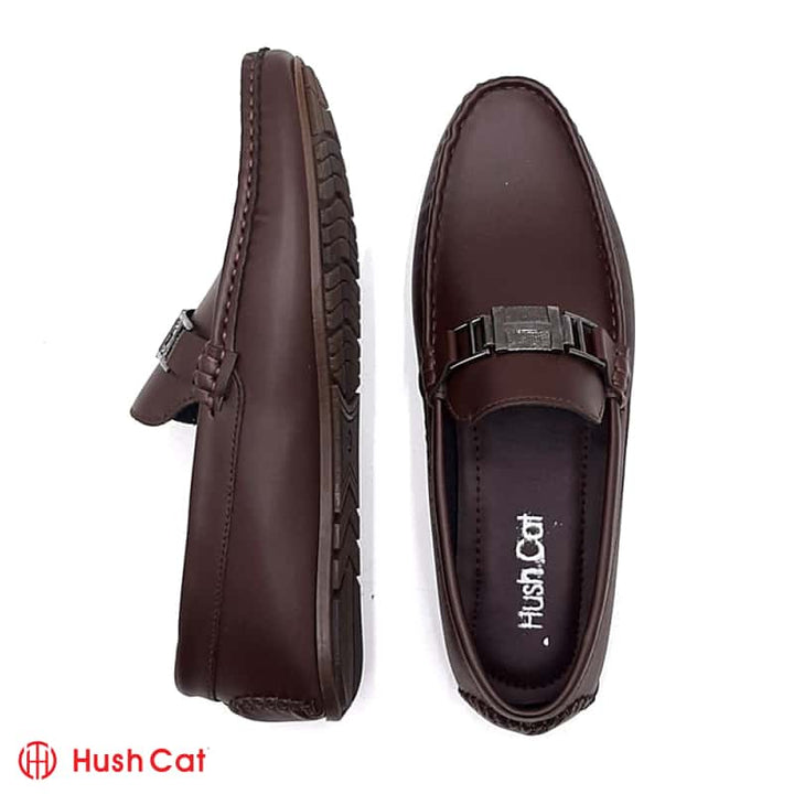 Mens Brown Embellished Mat Loafer Shoes Men Loafers