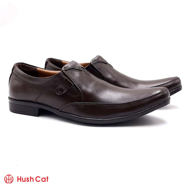 Hush Cat Brown Pointed Toe Leather Shoes Formal Shoes