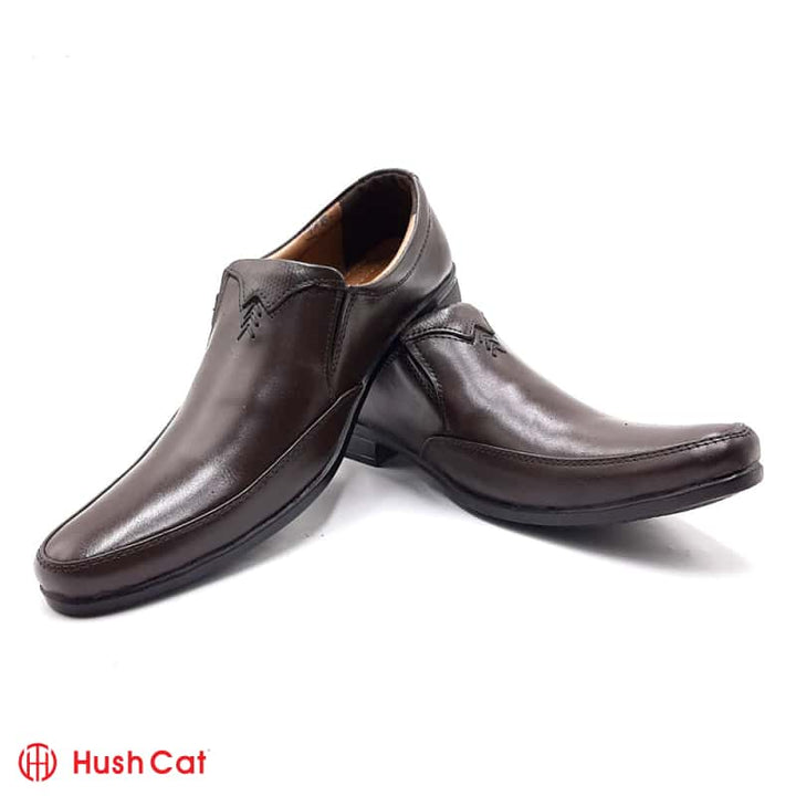 Hush Cat Brown Pointed Toe Leather Shoes Formal Shoes