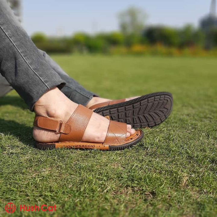 Mens Medicated Musterd Mild Leather Sandal