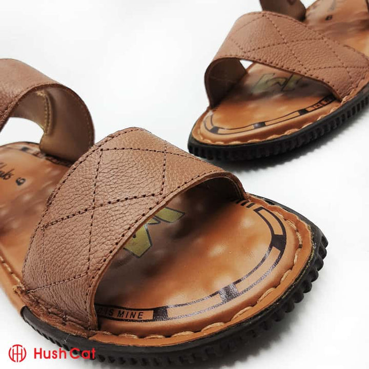 Mens Medicated Musterd Mild Leather Sandal
