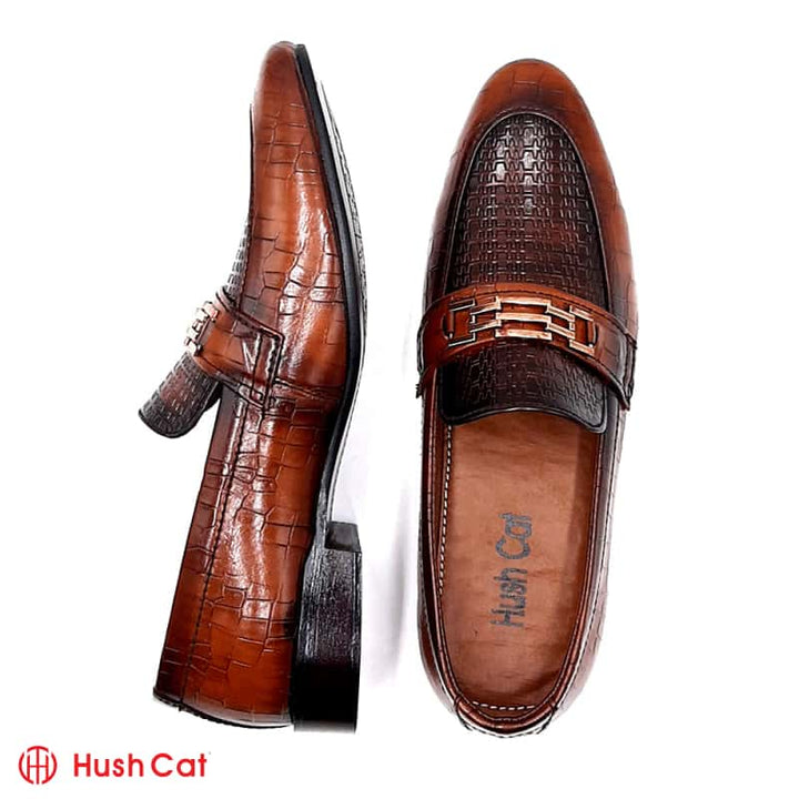 Hush Cat Mustard Crown Leather Shoes Formal Shoes
