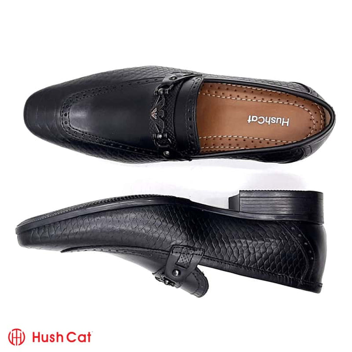 Hush Cat Black Crown Pointed Toe Leather Shoes Formal Shoes